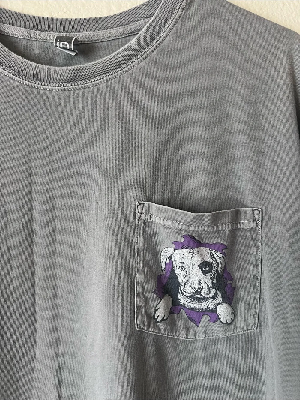 Lagunitas Brewing Company T-Shirt Mens Large Gray Dog Pocket Graphic Tee